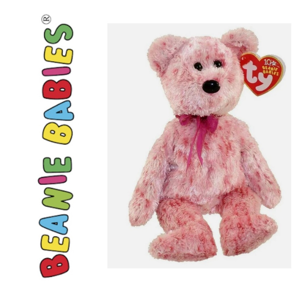 RETIRED NWT Beanie Babies Smitten the Bear, 2002